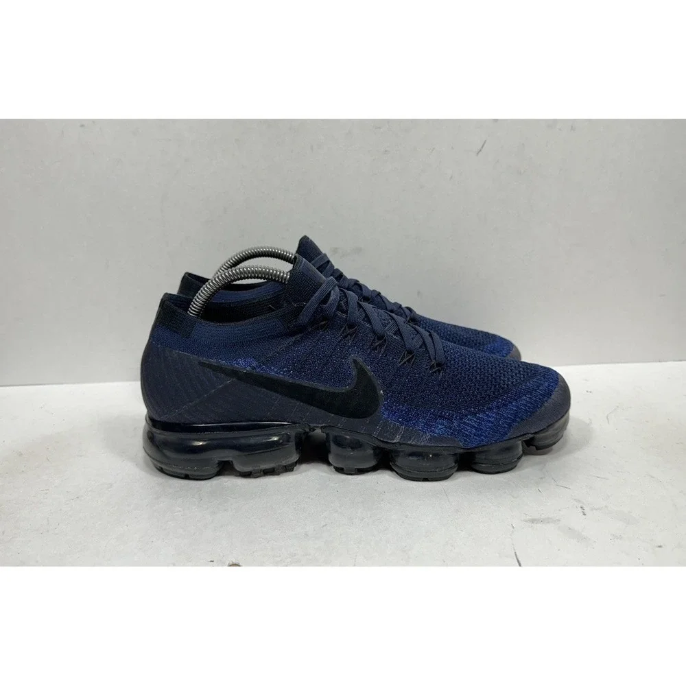 Nike Air VaporMax Flyknit Shoes Mens Size 9 Midnight College Navy 849558-400